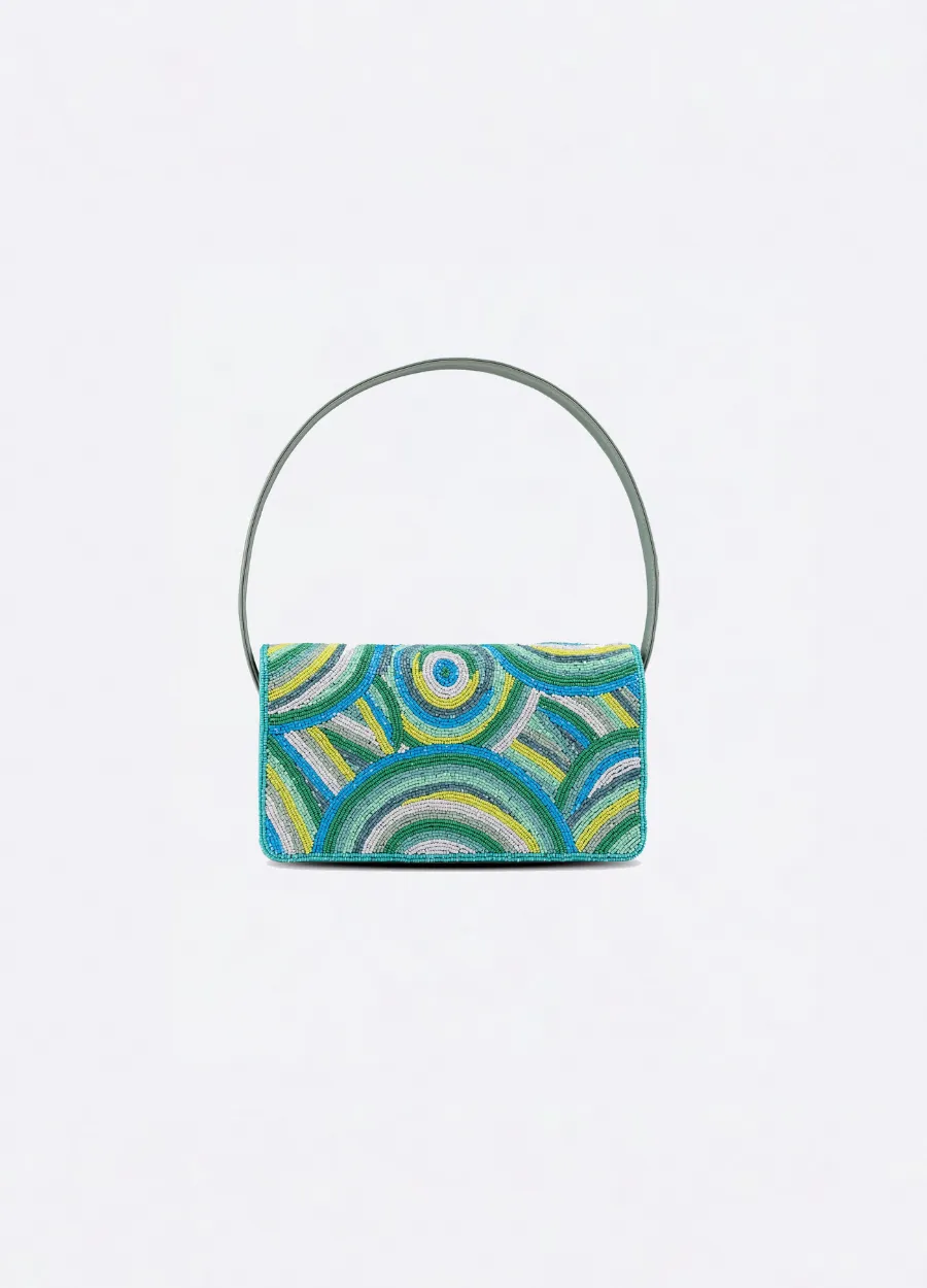ZOE BAG ~ EMBELLISHED GREEN SWIRL