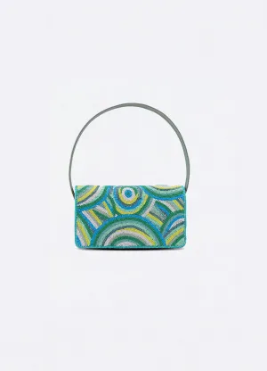 ZOE BAG ~ EMBELLISHED GREEN SWIRL