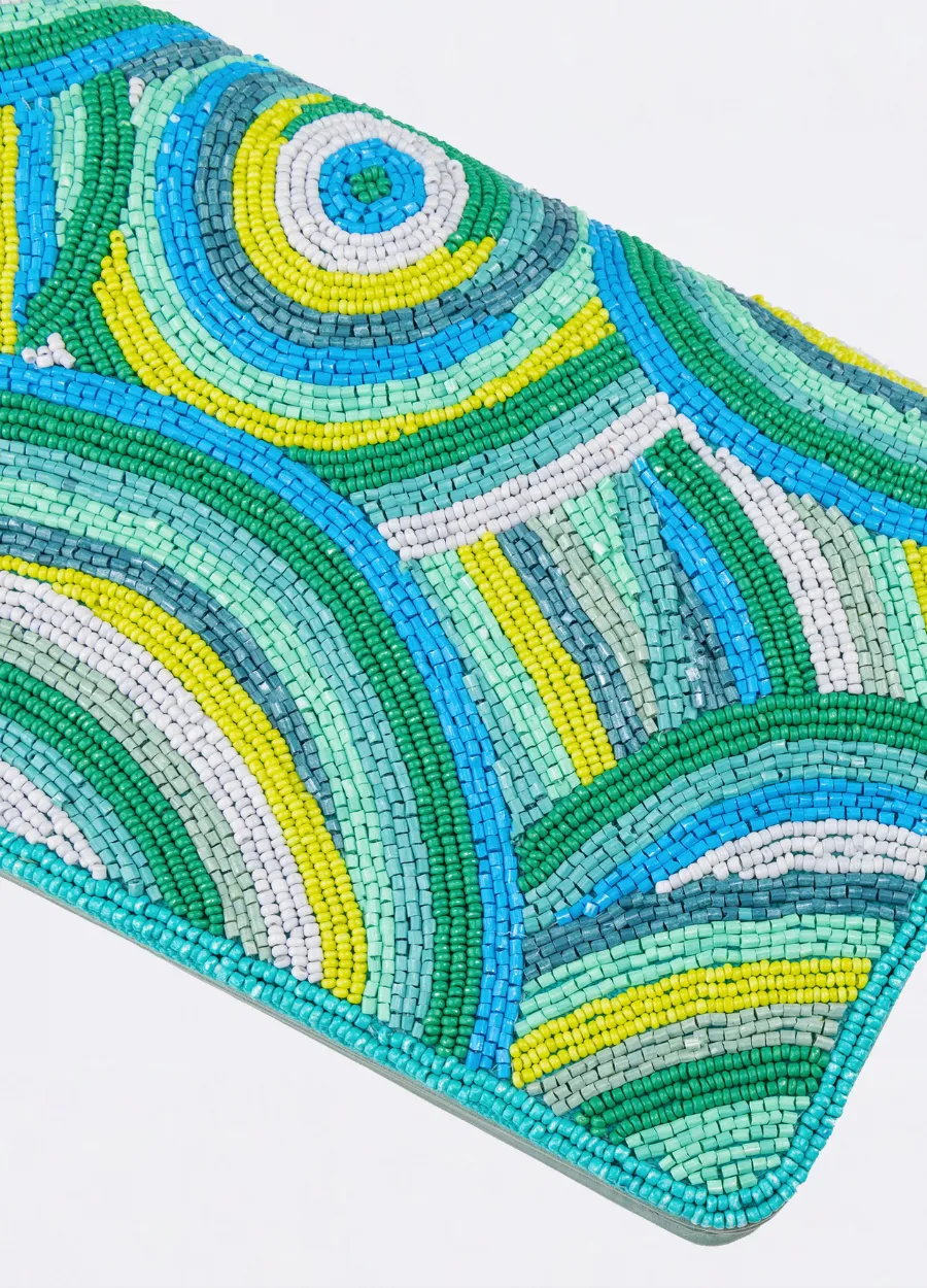 ZOE BAG ~ EMBELLISHED GREEN SWIRL